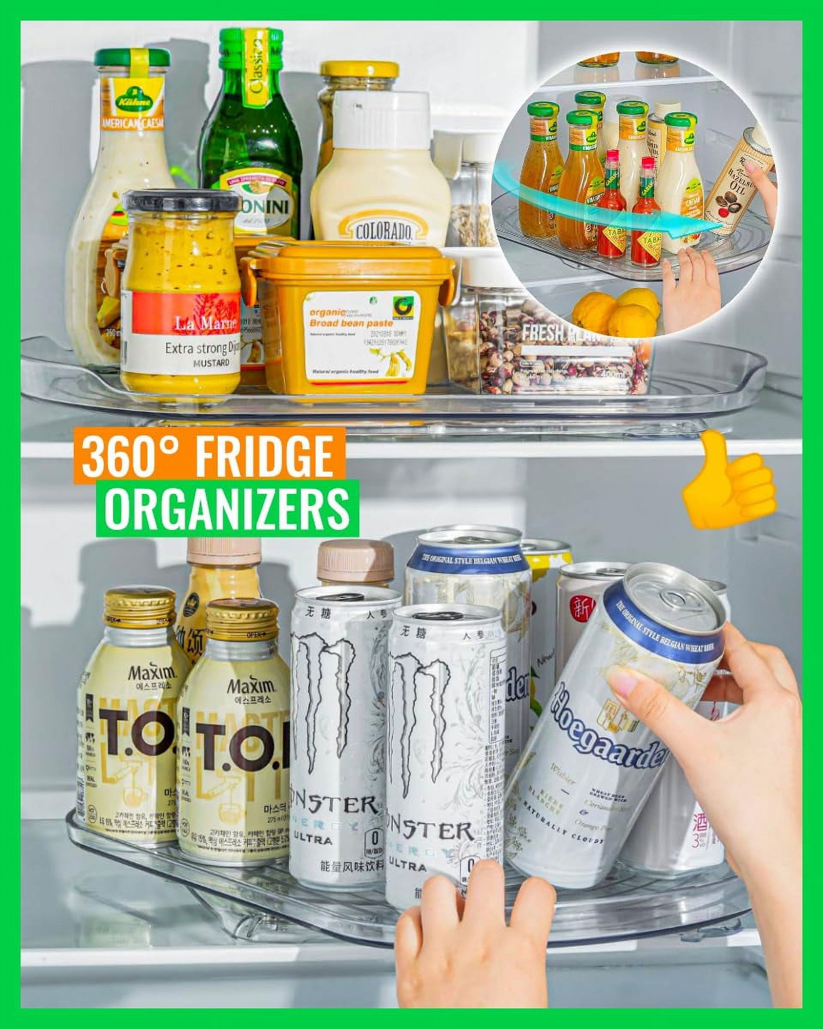 Fridge Spin - Turntable Organizer For Refrigerator